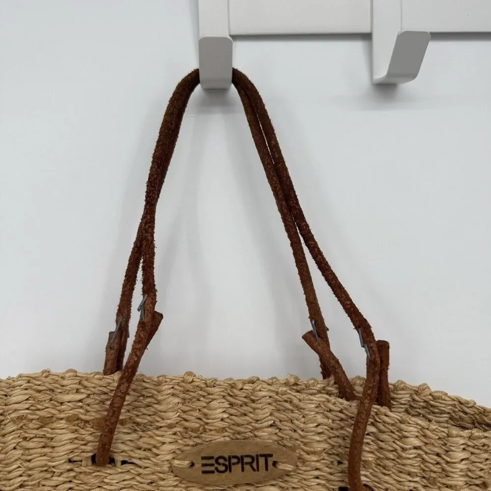 Esprit Vintage Jute Natural Bag Handle Summer Cottage Leather Handle - Picture 3 of 11